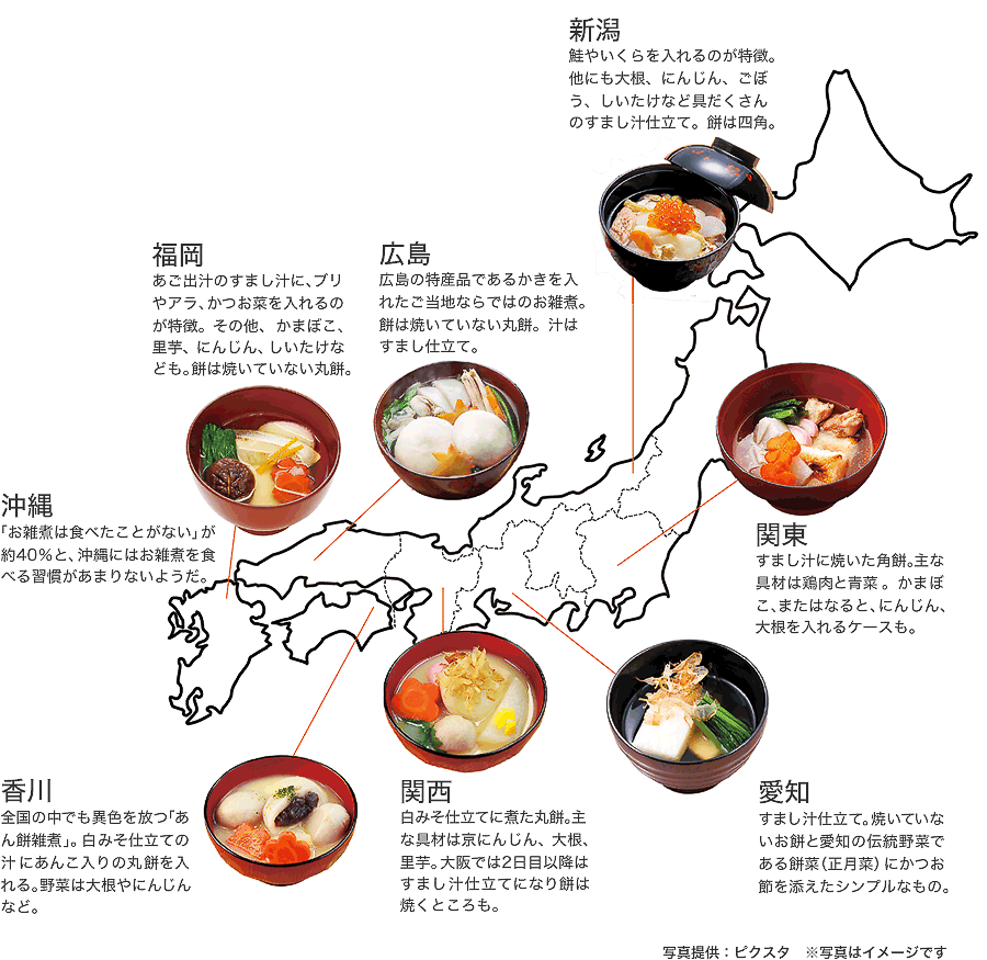 関東 お 雑煮 日本全国「ご当地お雑煮」27選。ふるさとの数だけ味がある！｜じゃらんニュース